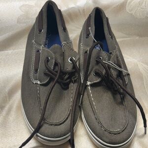 Cherokee Brown Canvas Dress Shoes for Kids